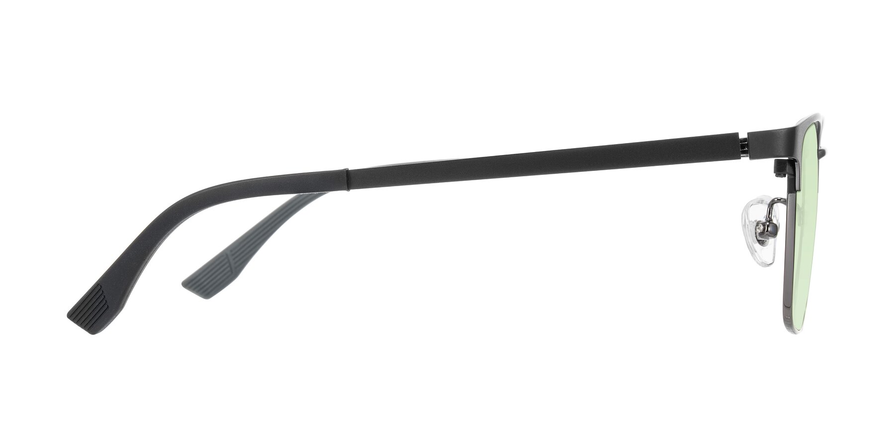 Side of Rosita in Black/Gunmetal with Light Green Tinted Lenses