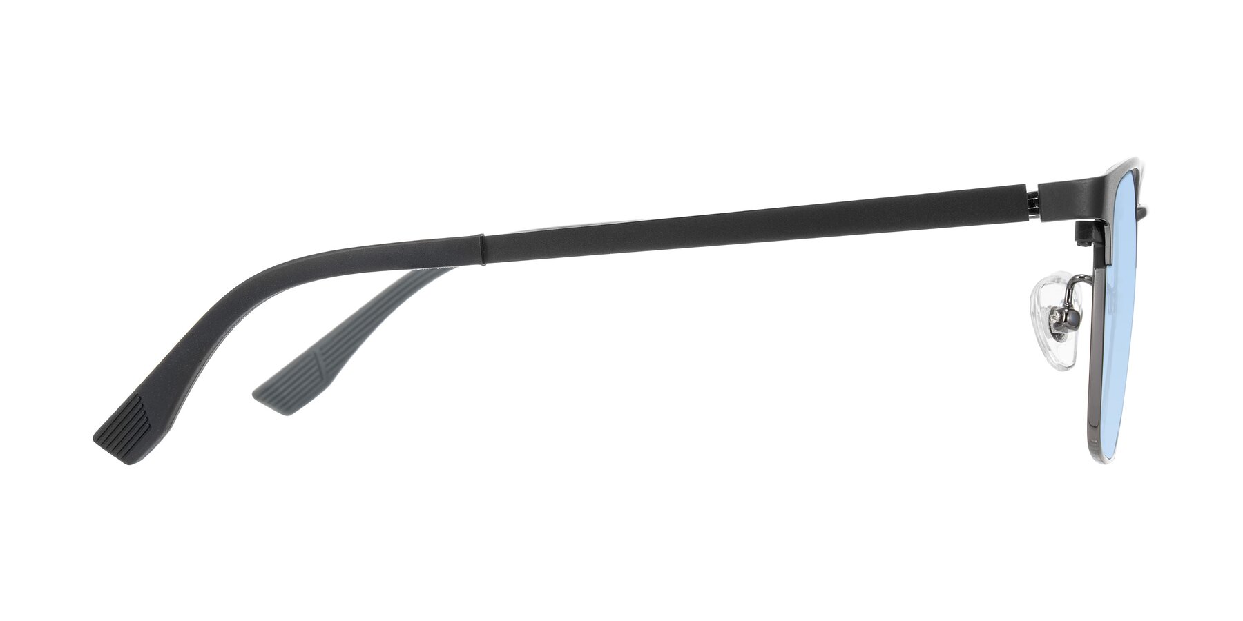 Side of Rosita in Black/Gunmetal with Light Blue Tinted Lenses