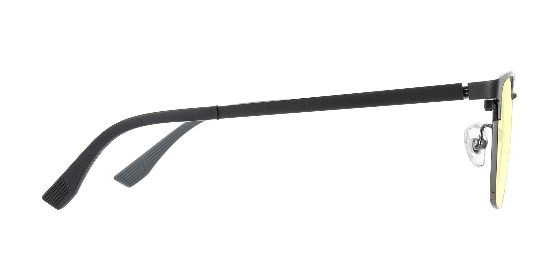 Side of Rosita in Black/Gunmetal with Light Yellow Tinted Lenses