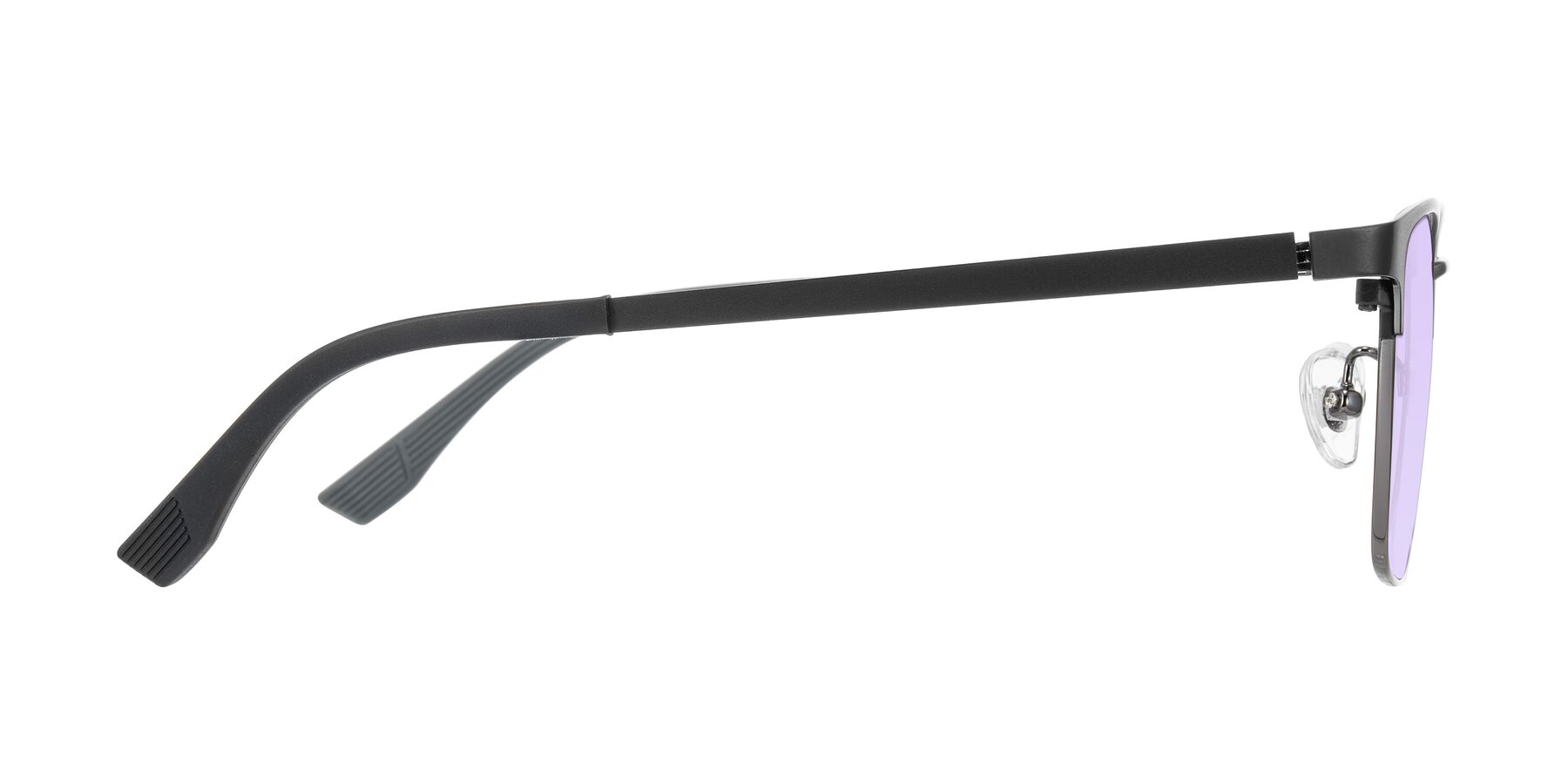 Side of Rosita in Black/Gunmetal with Light Purple Tinted Lenses