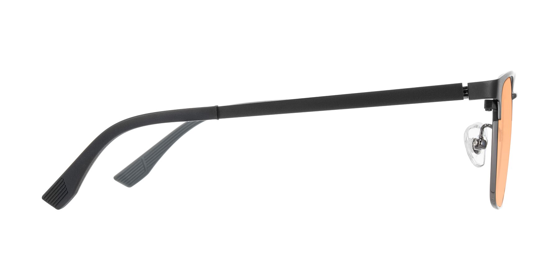 Side of Rosita in Black/Gunmetal with Light Orange Tinted Lenses