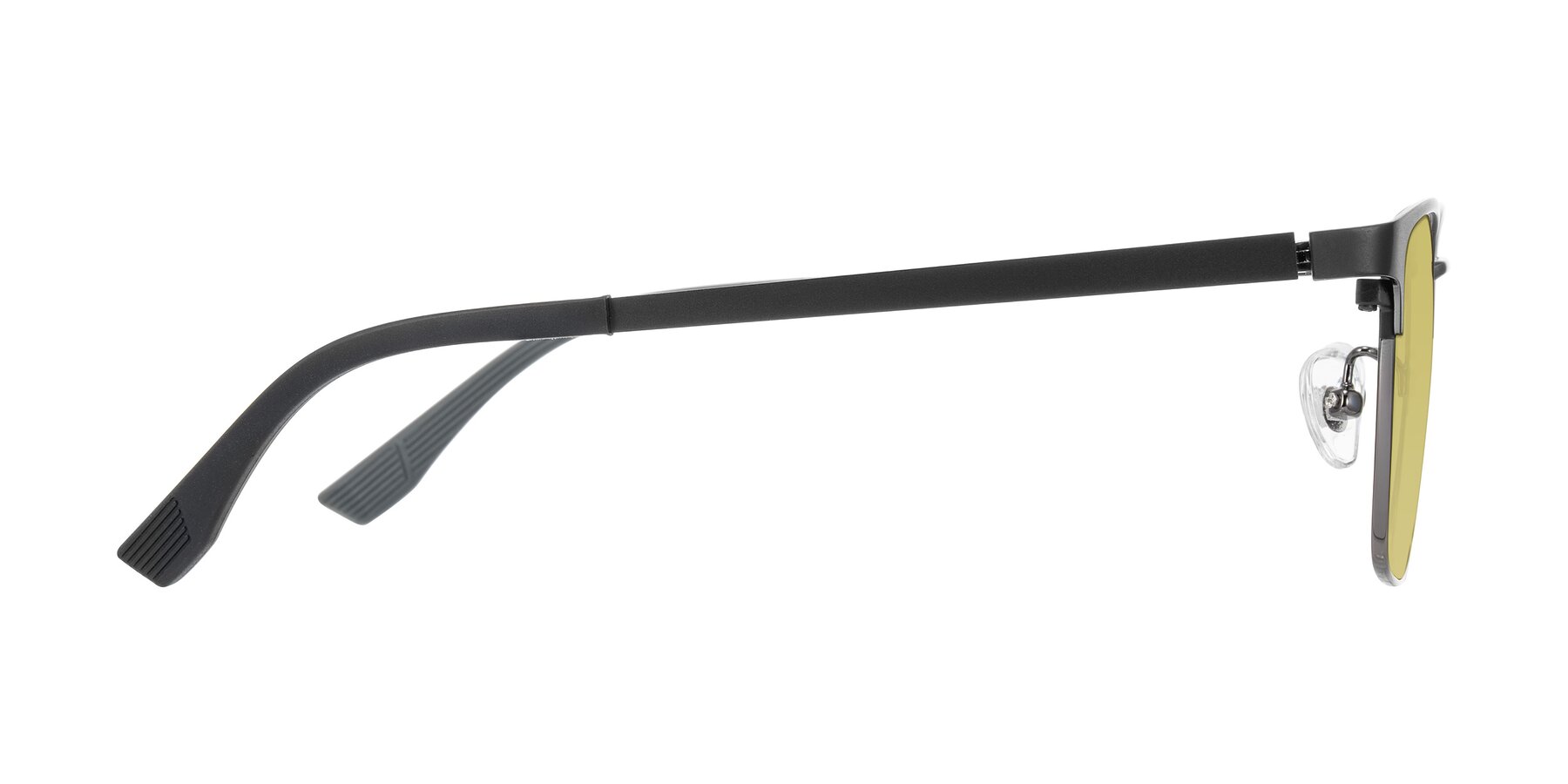 Side of Rosita in Black/Gunmetal with Medium Champagne Tinted Lenses