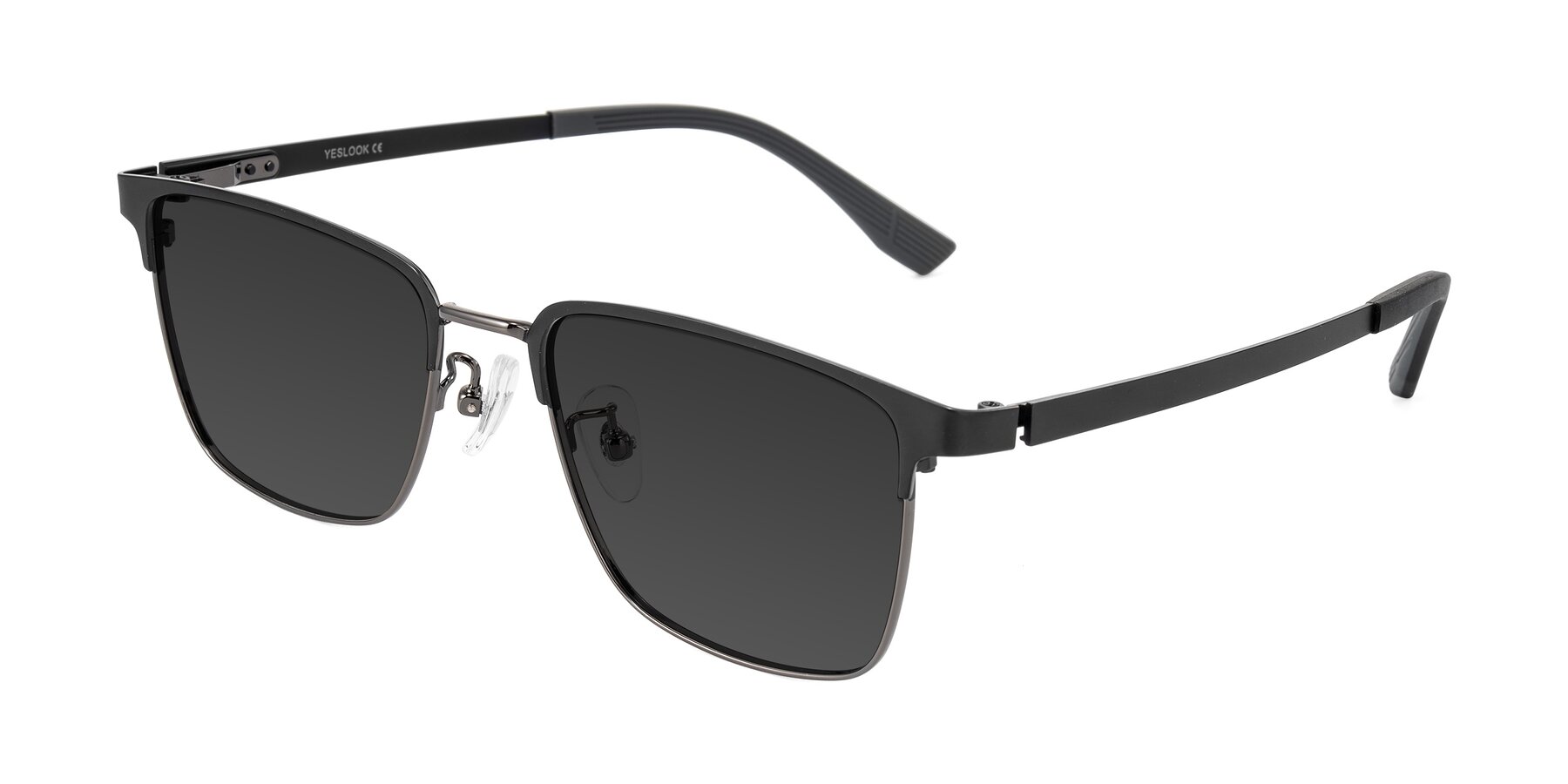 Angle of Rosita in Black/Gunmetal with Gray Tinted Lenses