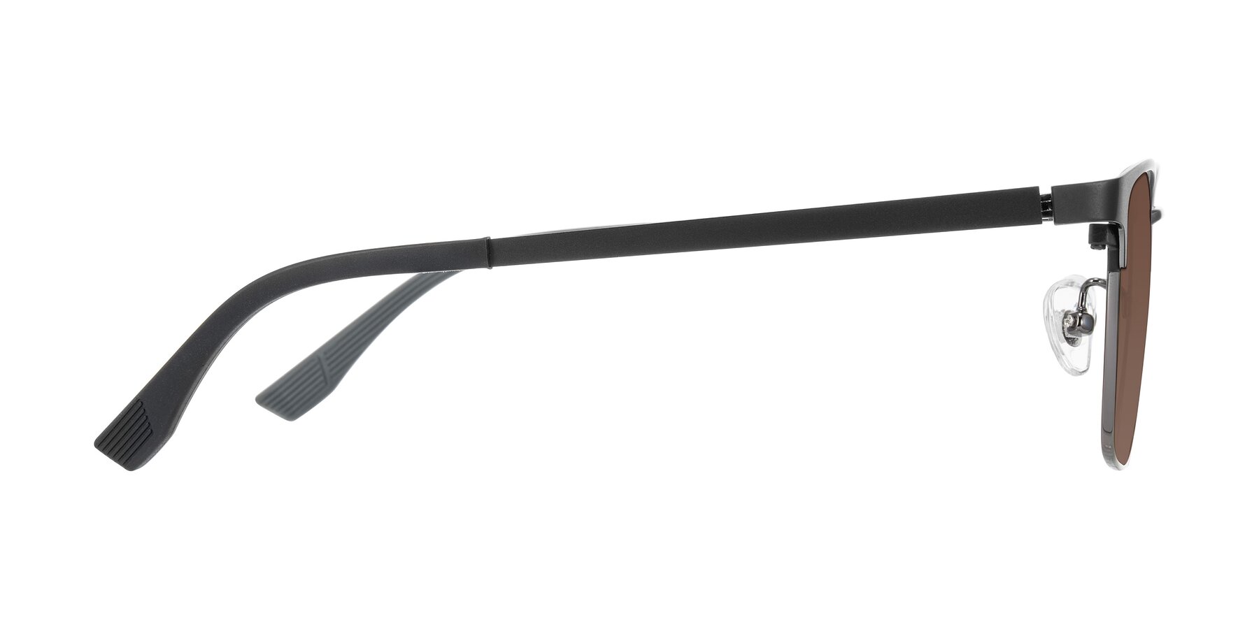 Side of Rosita in Black/Gunmetal with Brown Tinted Lenses