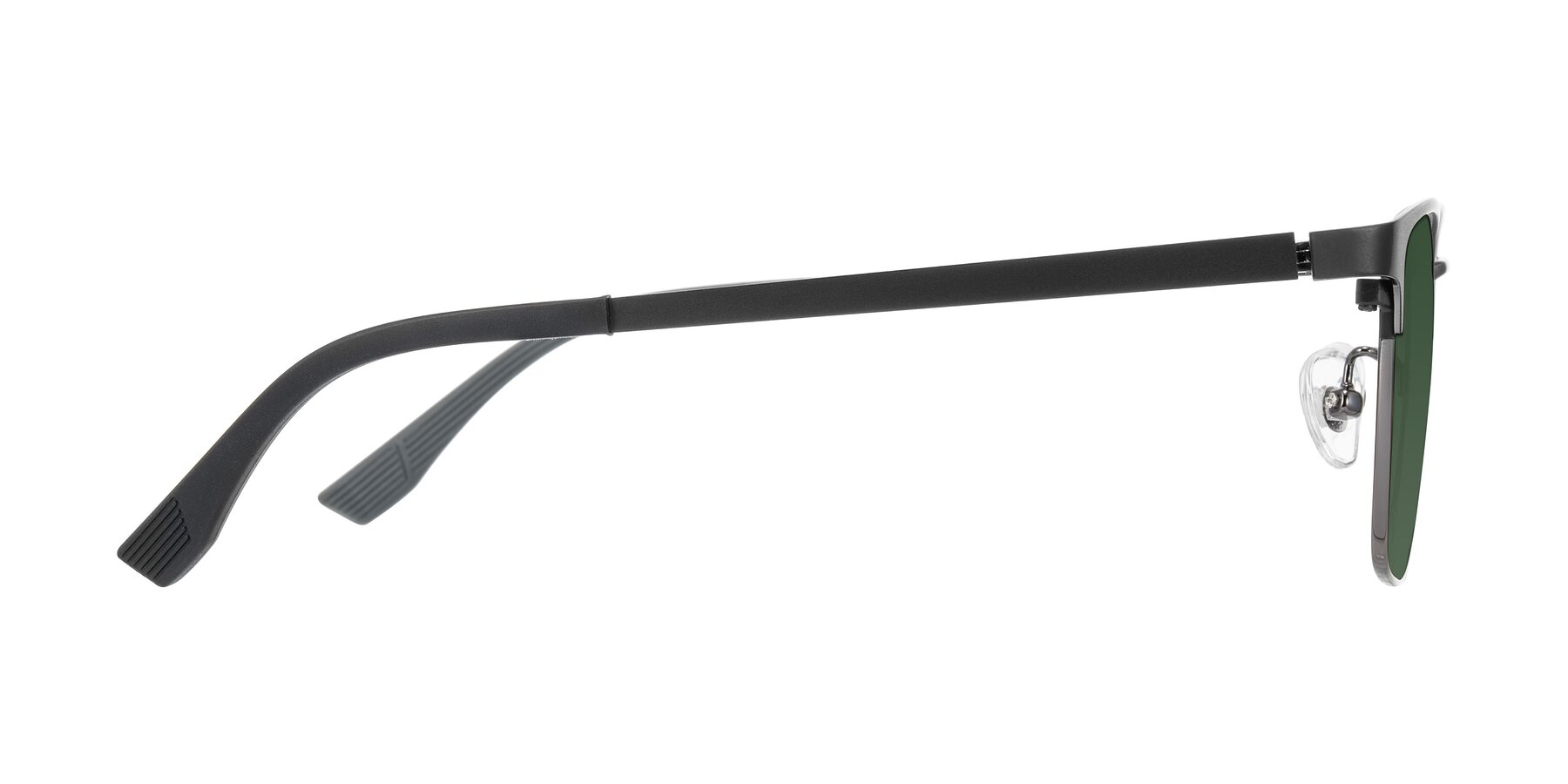 Side of Rosita in Black/Gunmetal with Green Tinted Lenses