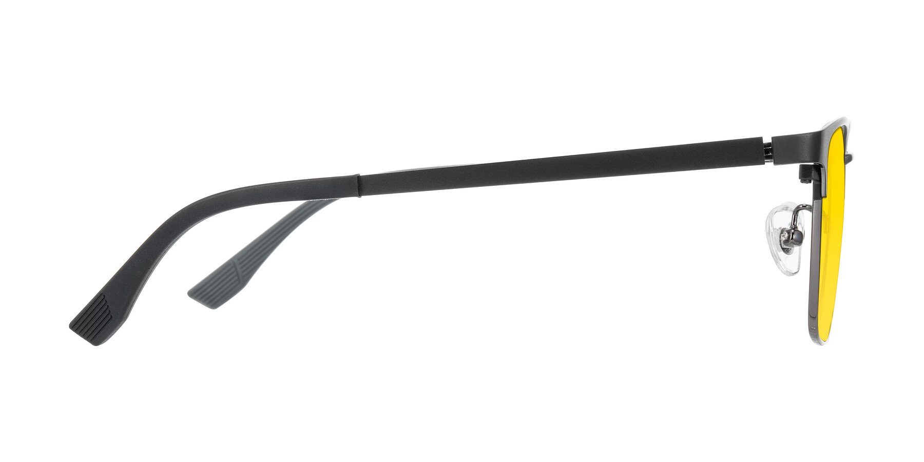 Side of Rosita in Black/Gunmetal with Yellow Tinted Lenses