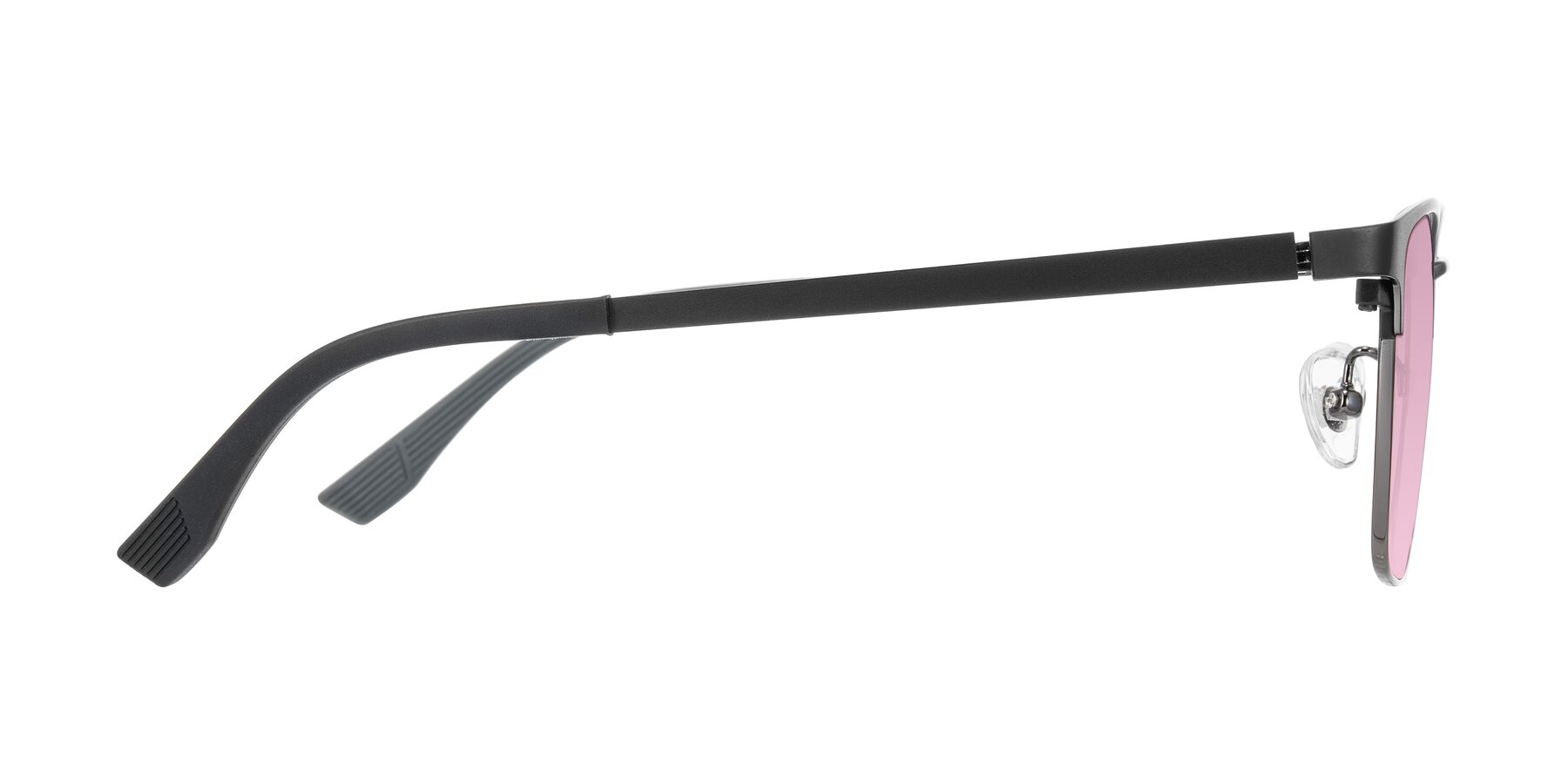 Side of Rosita in Black/Gunmetal with Light Wine Tinted Lenses