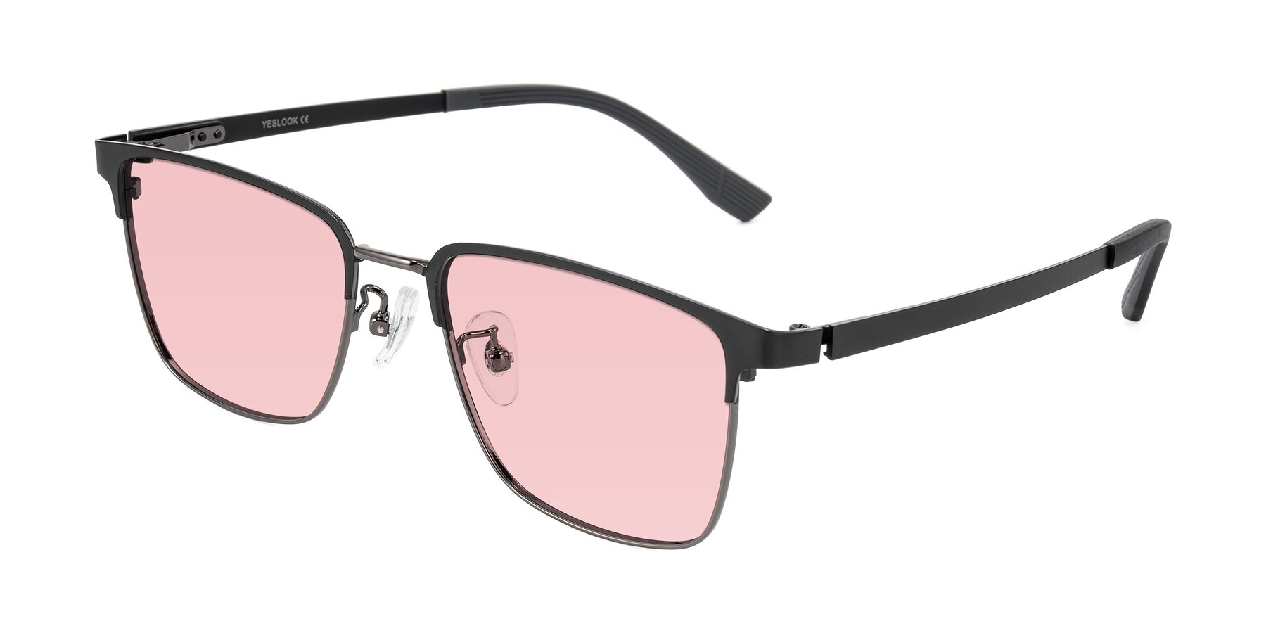 Angle of Rosita in Black/Gunmetal with Light Garnet Tinted Lenses