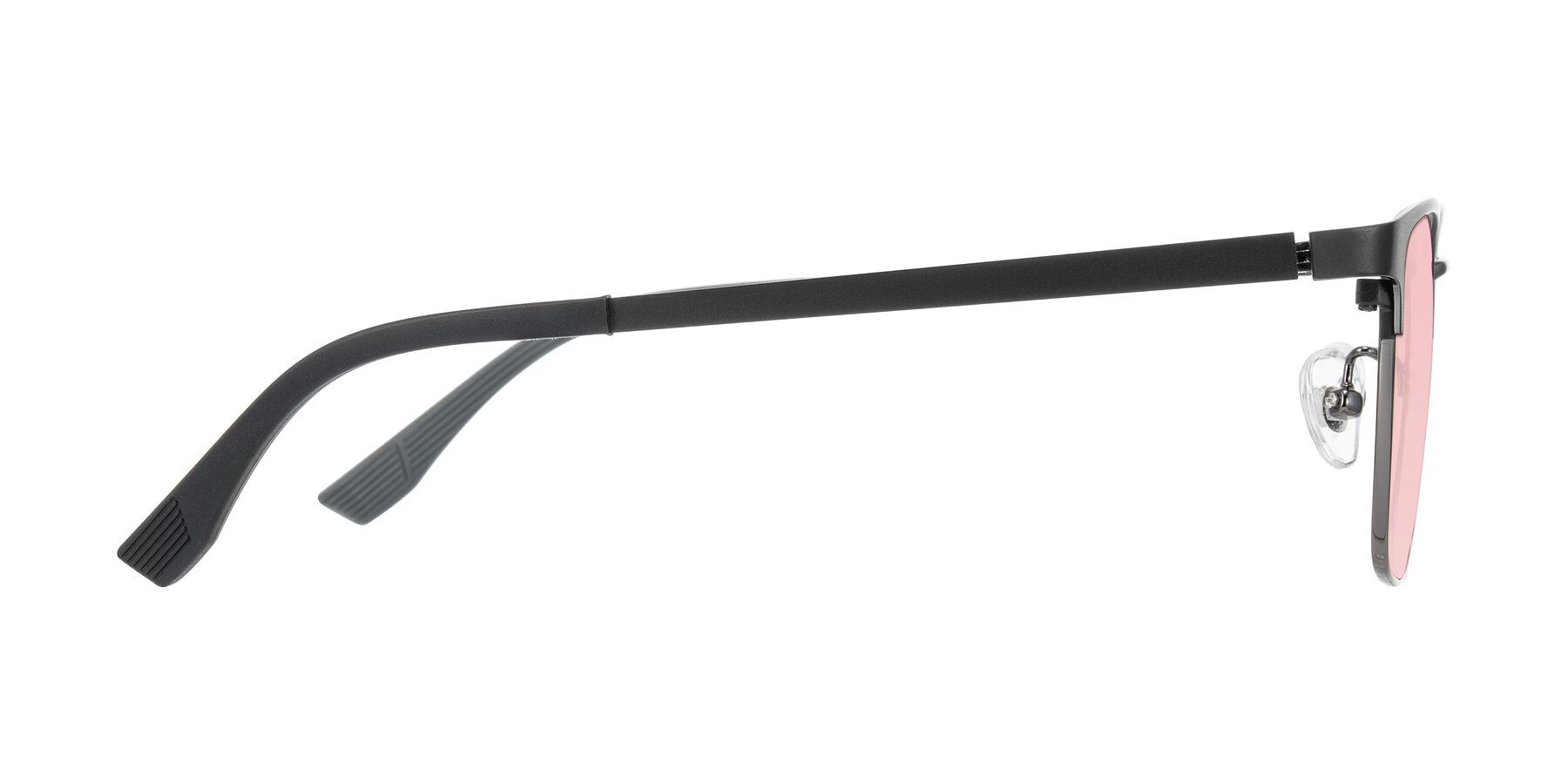Side of Rosita in Black/Gunmetal with Light Garnet Tinted Lenses