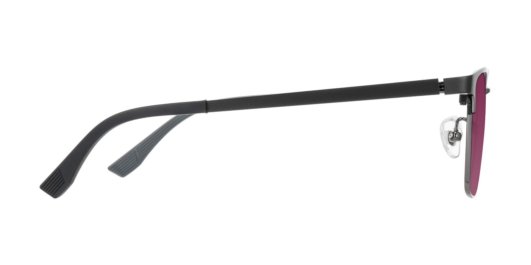Side of Rosita in Black/Gunmetal with Wine Tinted Lenses