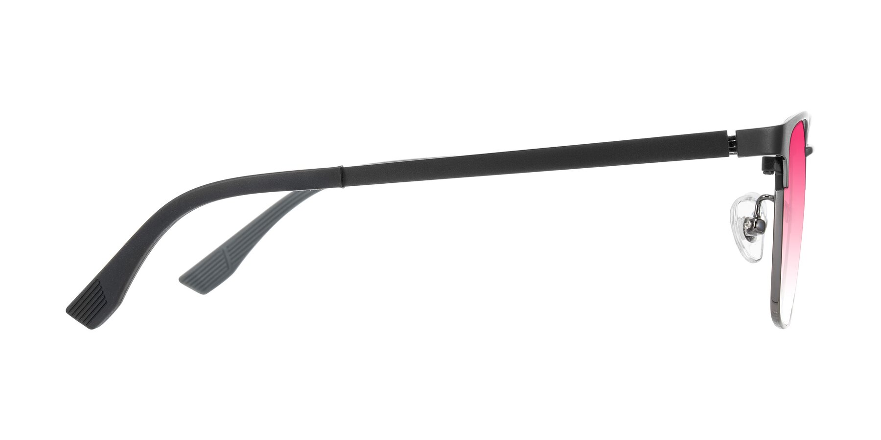 Side of Rosita in Black/Gunmetal with Pink Gradient Lenses