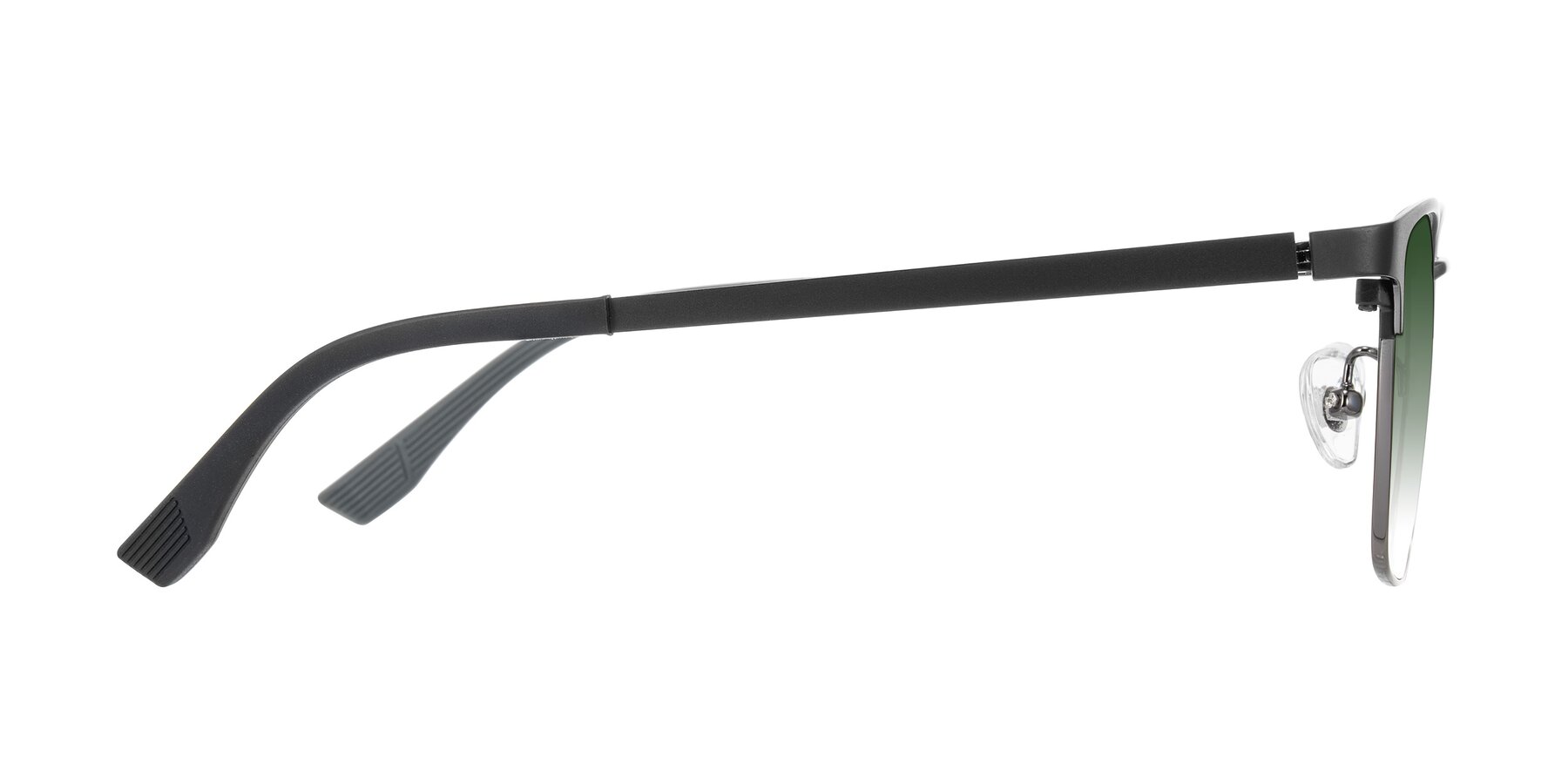 Side of Rosita in Black/Gunmetal with Green Gradient Lenses