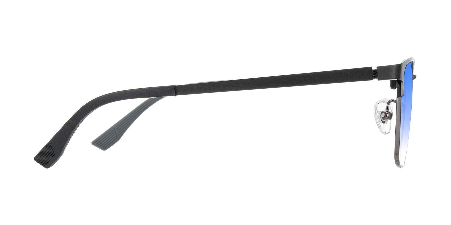 Side of Rosita in Black/Gunmetal with Blue Gradient Lenses