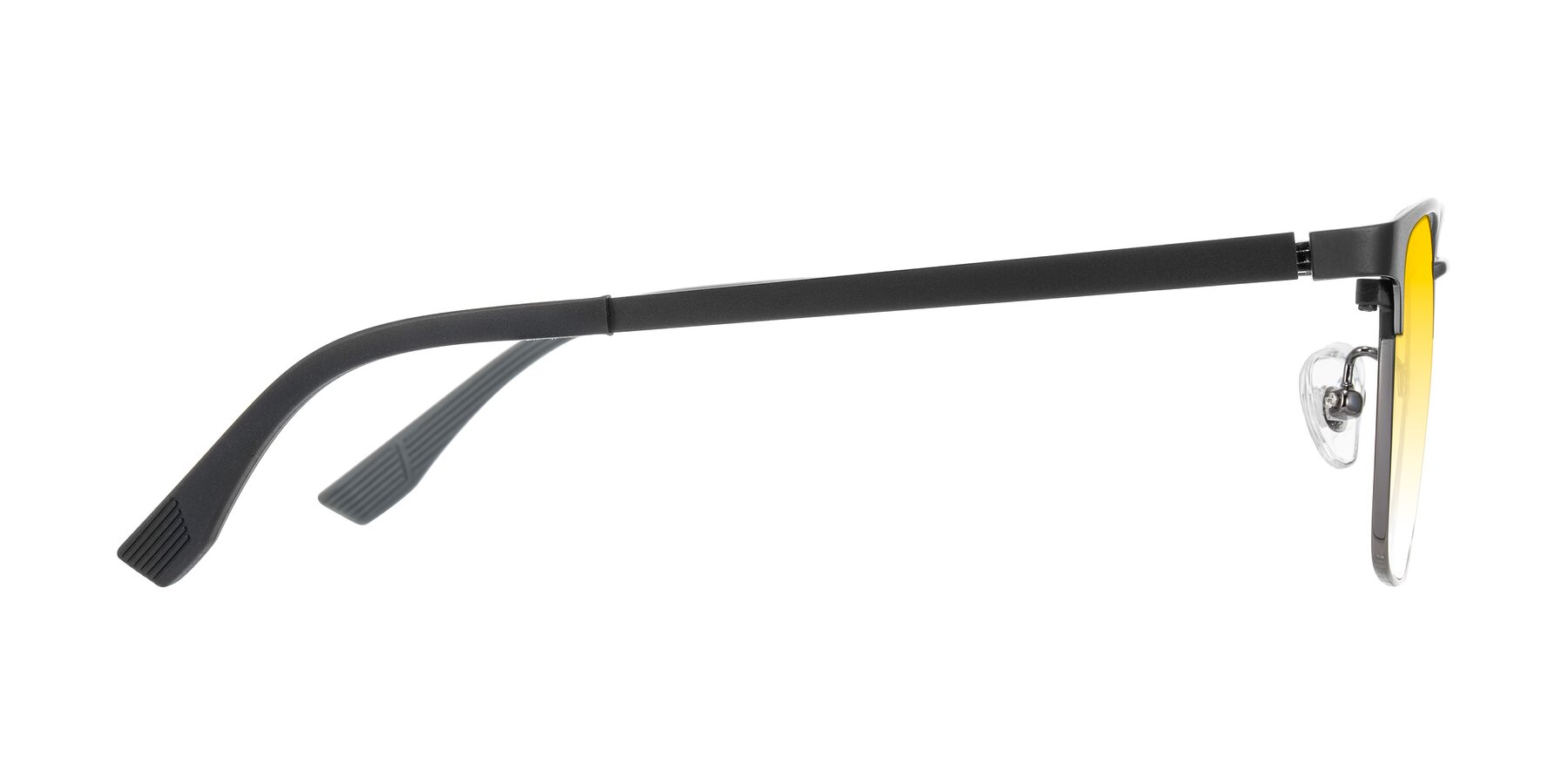 Side of Rosita in Black/Gunmetal with Yellow Gradient Lenses
