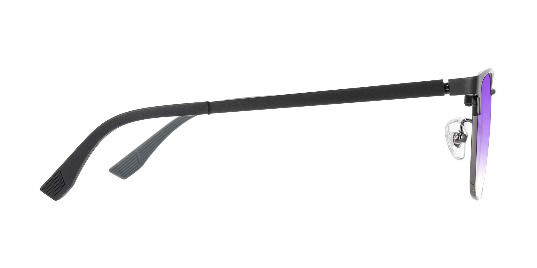 Side of Rosita in Black/Gunmetal with Purple Gradient Lenses