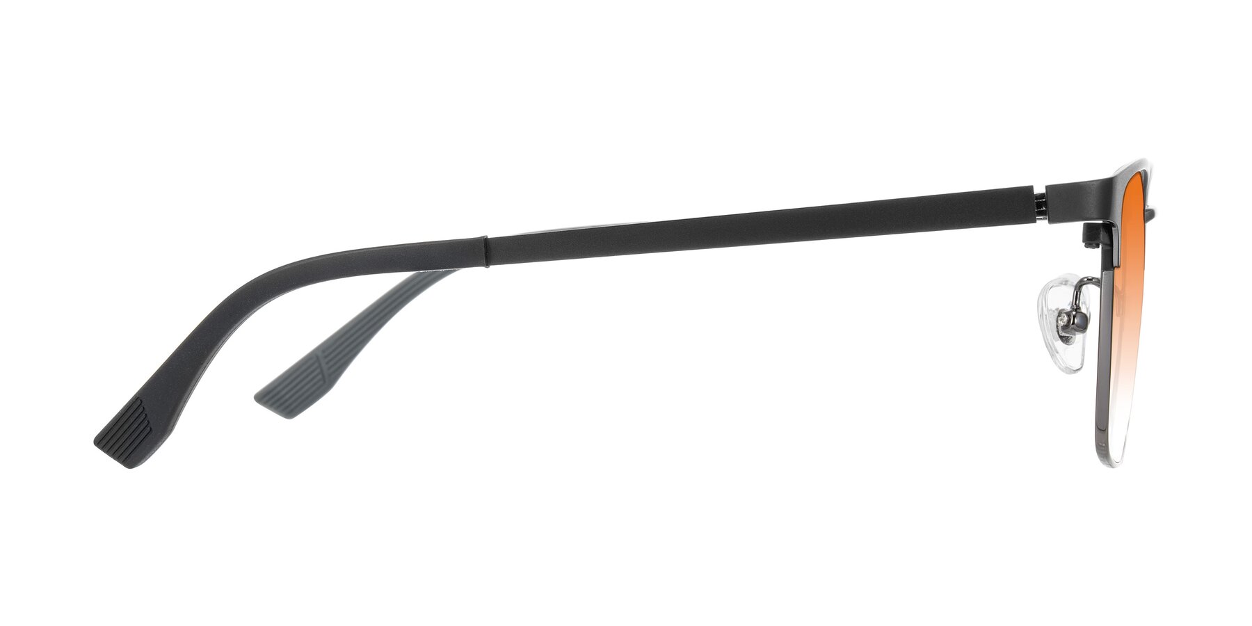 Side of Rosita in Black/Gunmetal with Orange Gradient Lenses