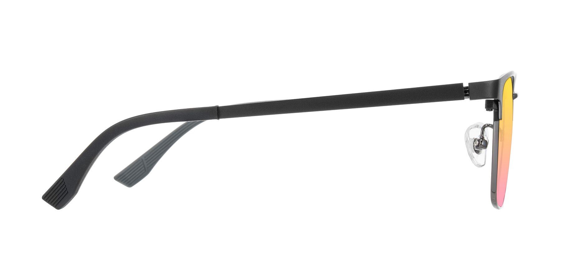 Side of Rosita in Black/Gunmetal with Yellow / Pink Gradient Lenses