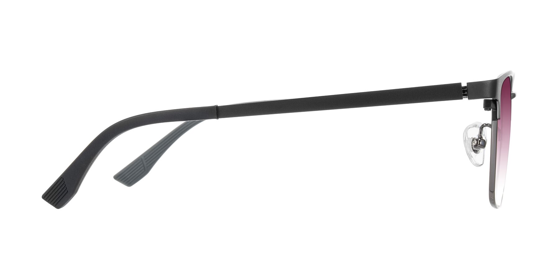 Side of Rosita in Black/Gunmetal with Wine Gradient Lenses