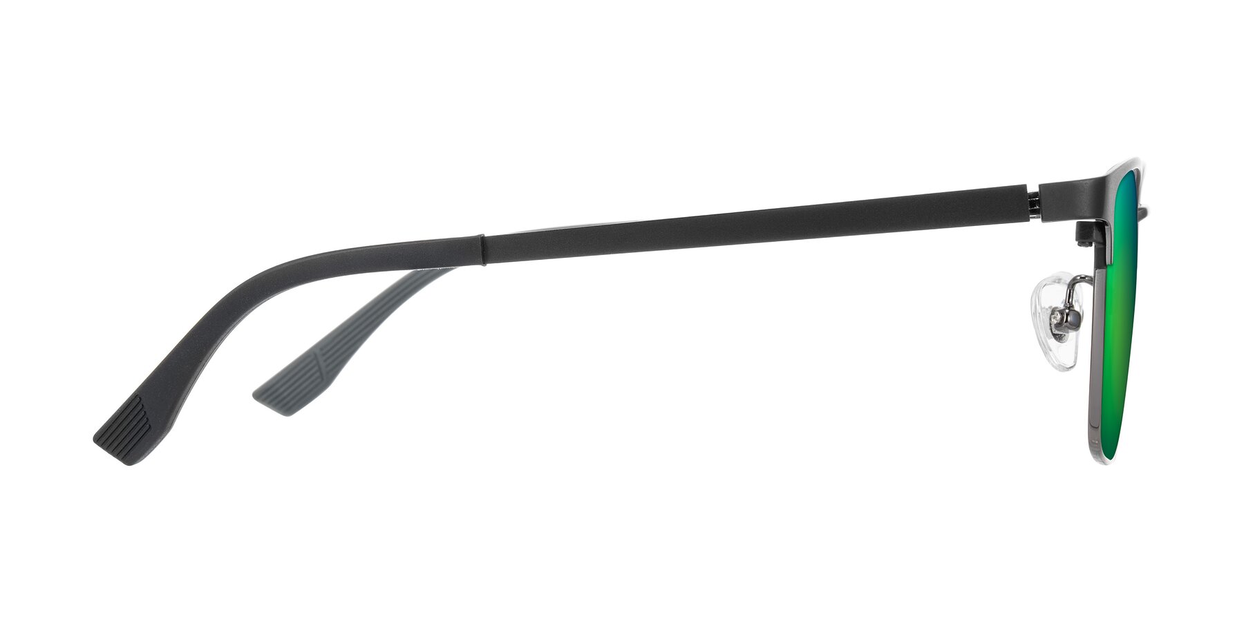 Side of Rosita in Black/Gunmetal with Green Mirrored Lenses