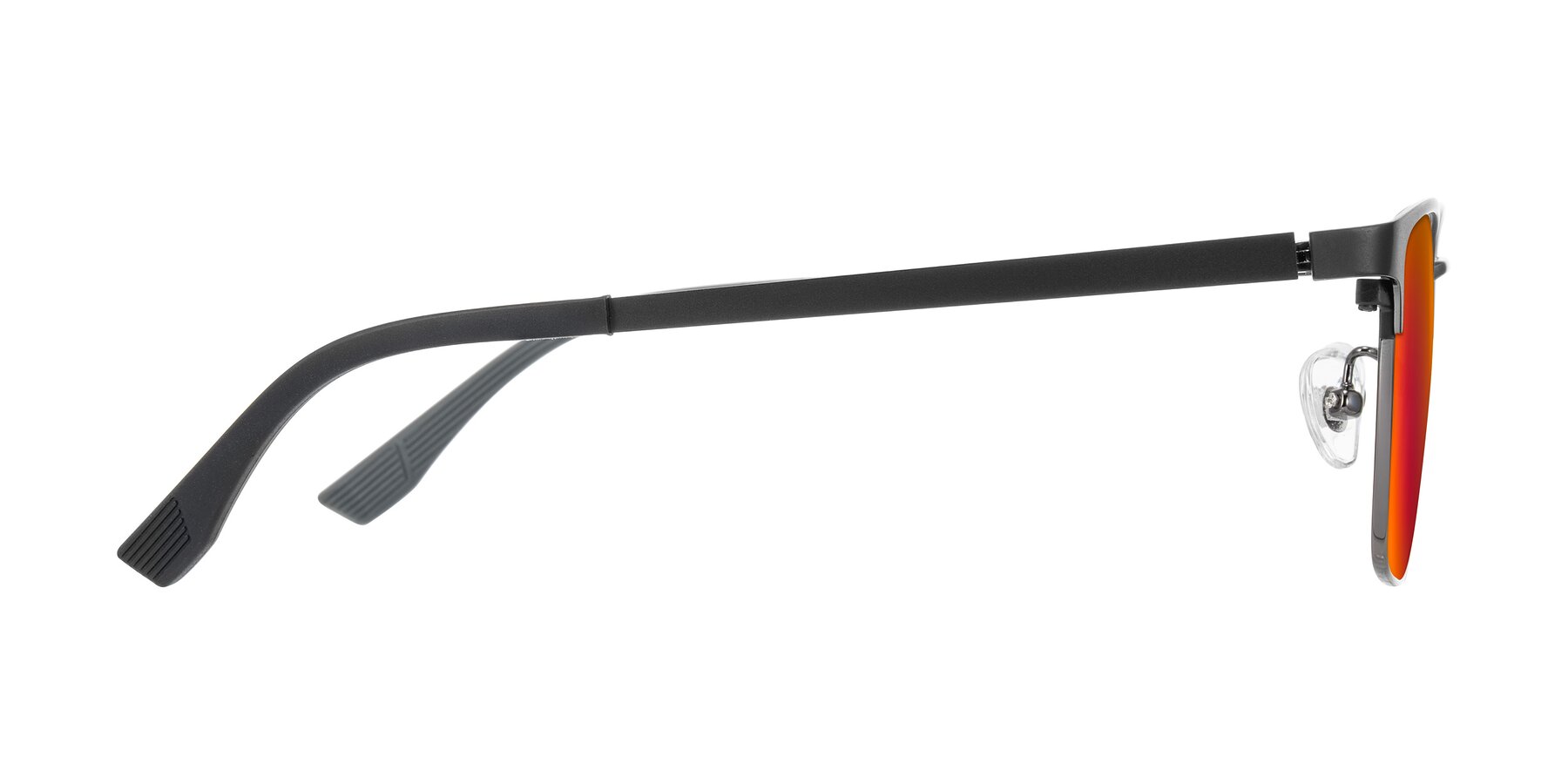 Side of Rosita in Black/Gunmetal with Red Gold Mirrored Lenses
