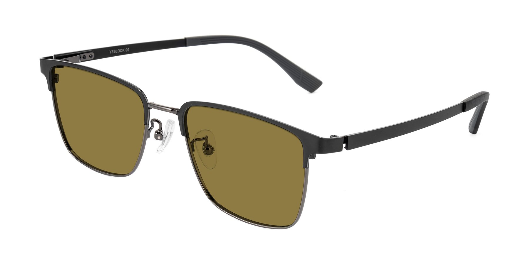Angle of Rosita in Black/Gunmetal with Brown Polarized Lenses
