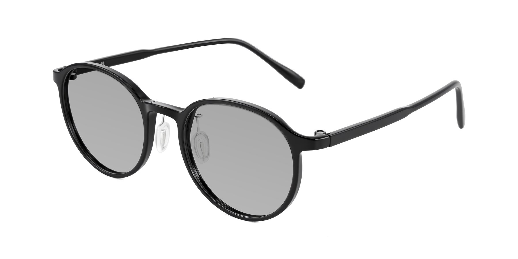 Angle of Durrell in Black with Light Gray Tinted Lenses