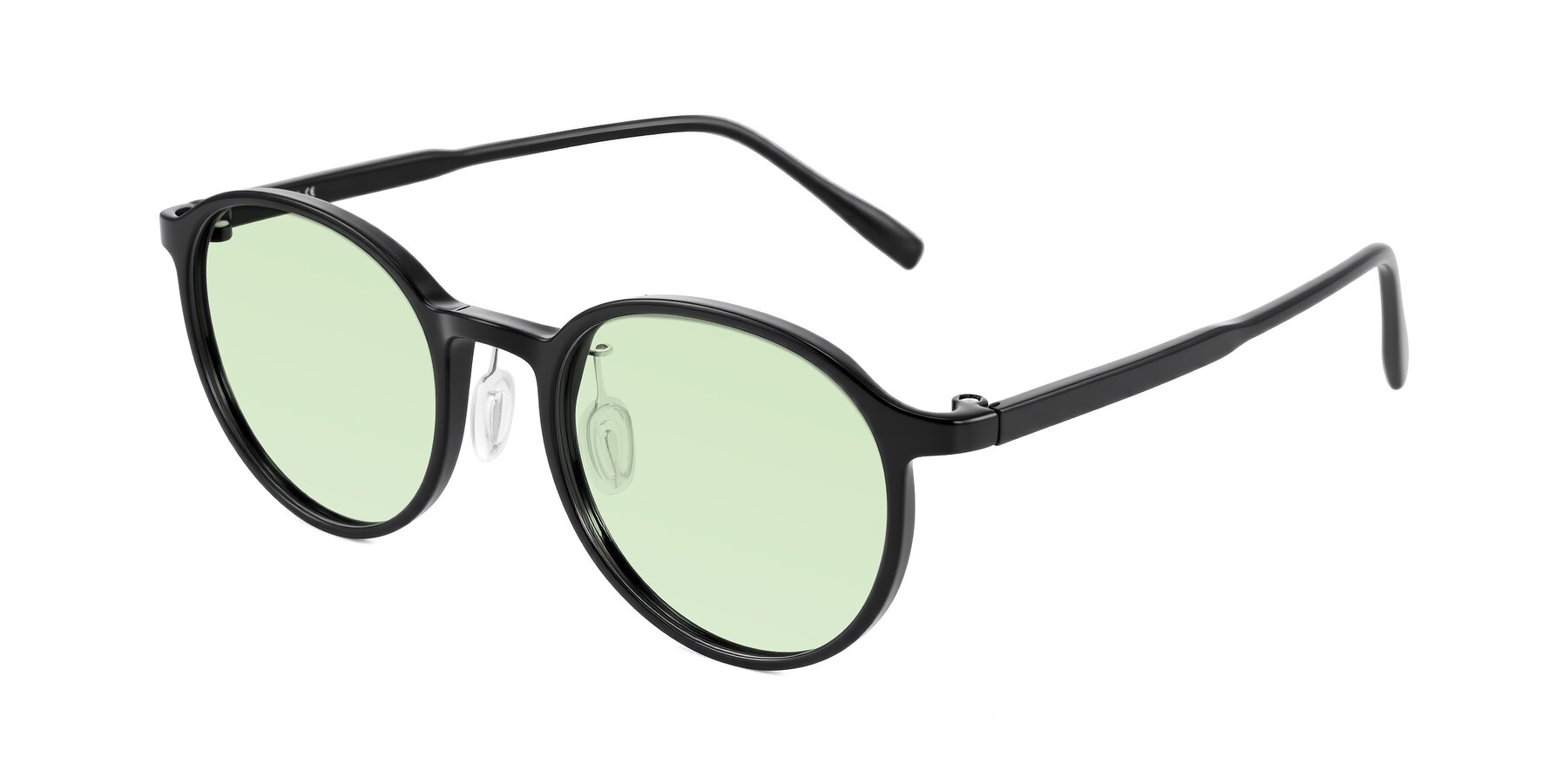 Angle of Durrell in Black with Light Green Tinted Lenses