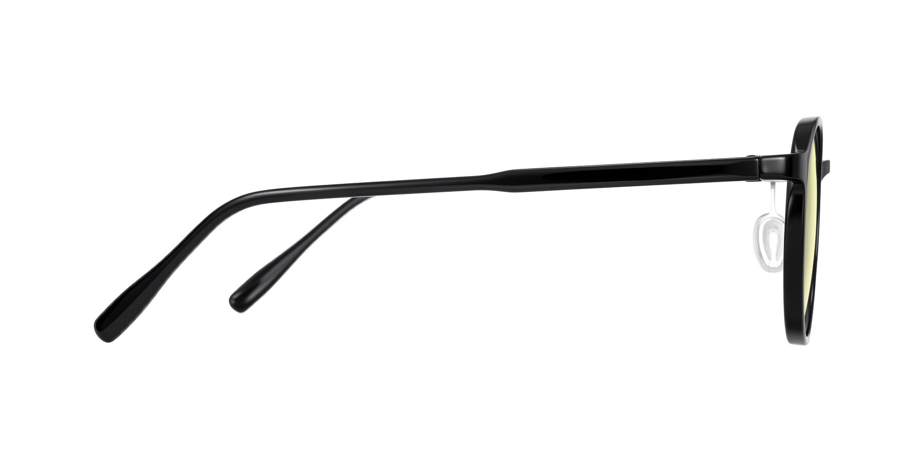 Side of Durrell in Black with Light Yellow Tinted Lenses