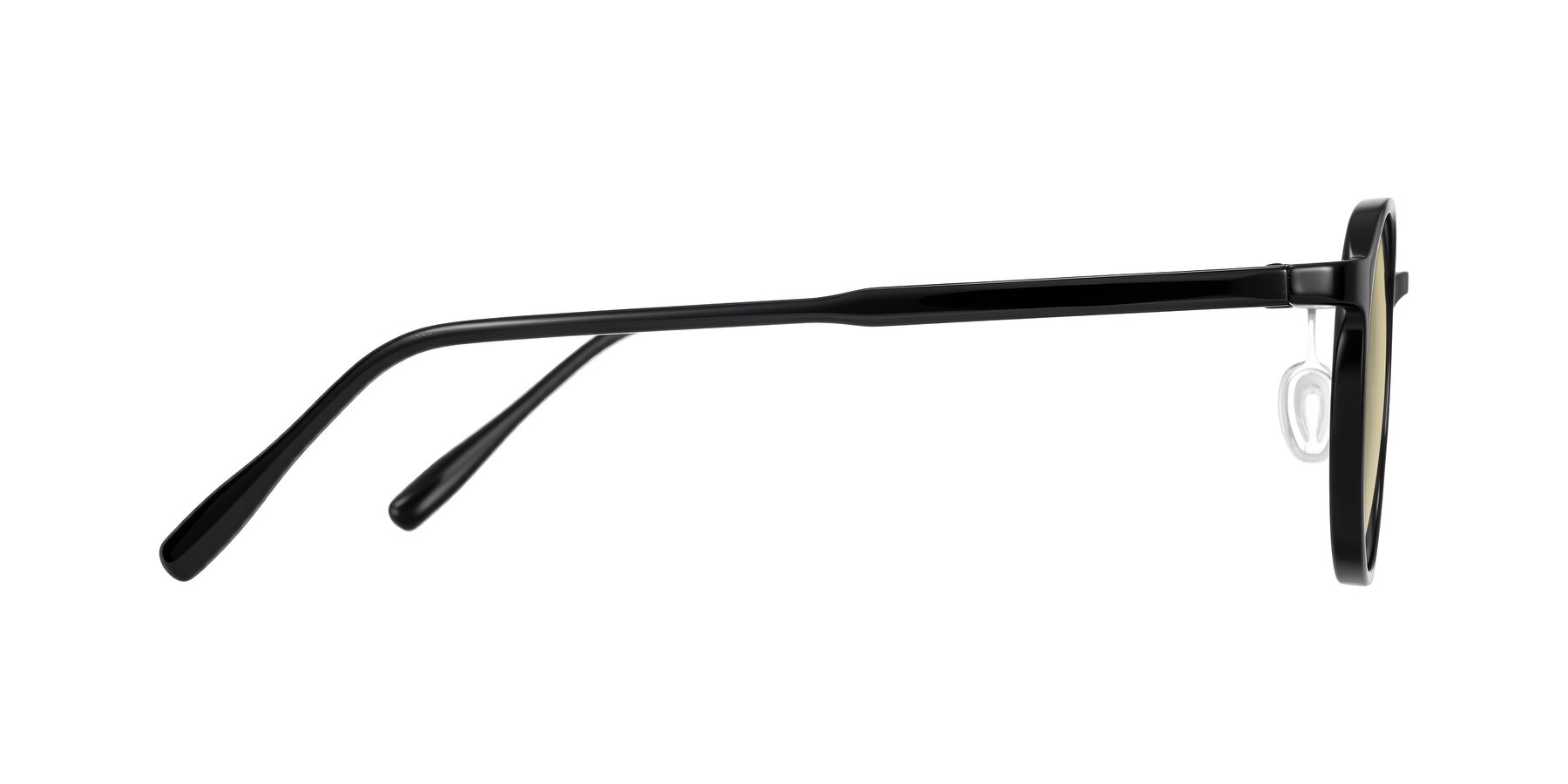 Side of Durrell in Black with Light Champagne Tinted Lenses