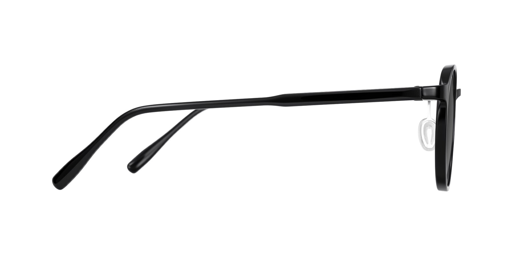 Side of Durrell in Black with Medium Gray Tinted Lenses