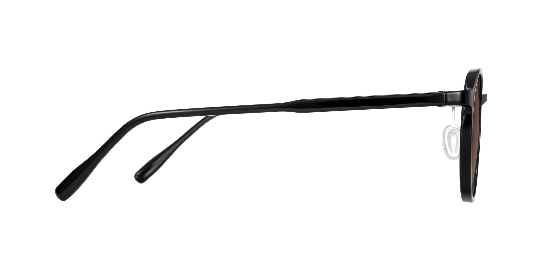 Side of Durrell in Black with Brown Tinted Lenses