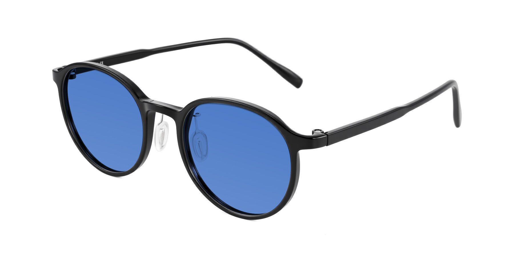 Angle of Durrell in Black with Blue Tinted Lenses