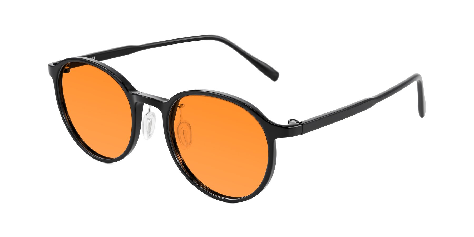 Angle of Durrell in Black with Orange Tinted Lenses