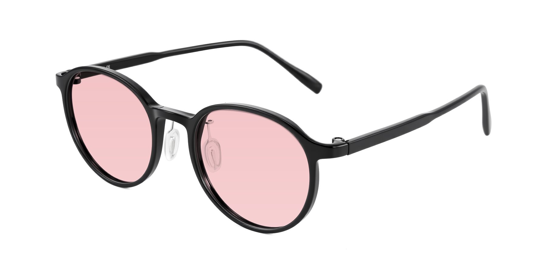Angle of Durrell in Black with Light Garnet Tinted Lenses