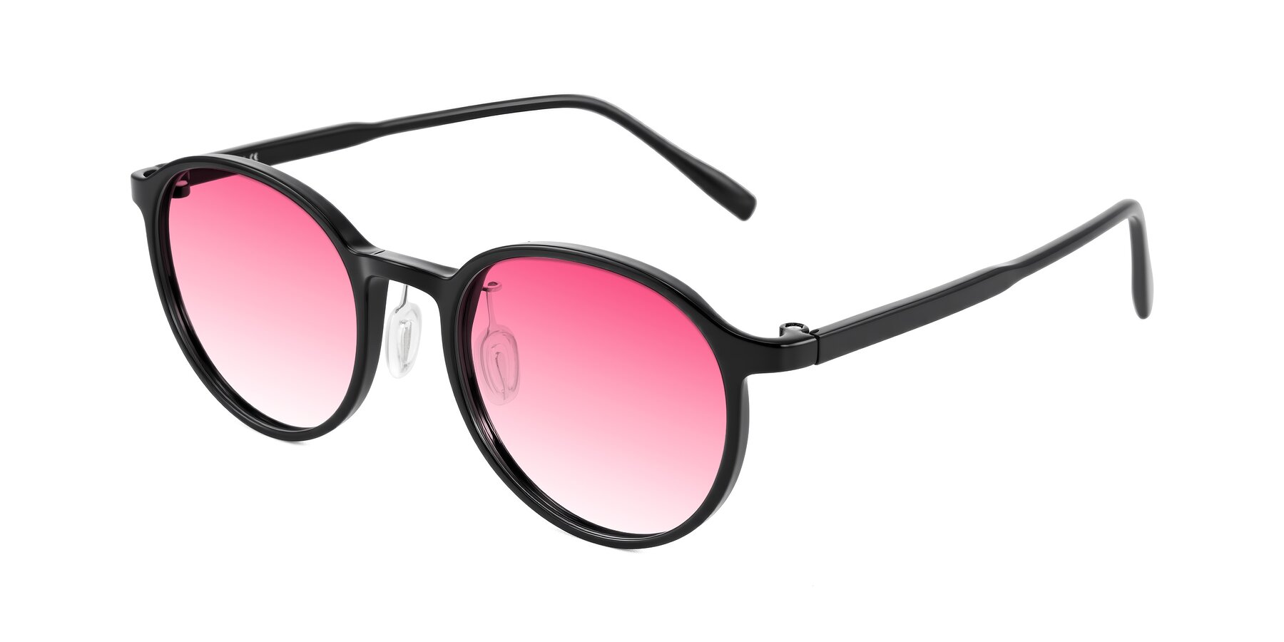 Angle of Durrell in Black with Pink Gradient Lenses