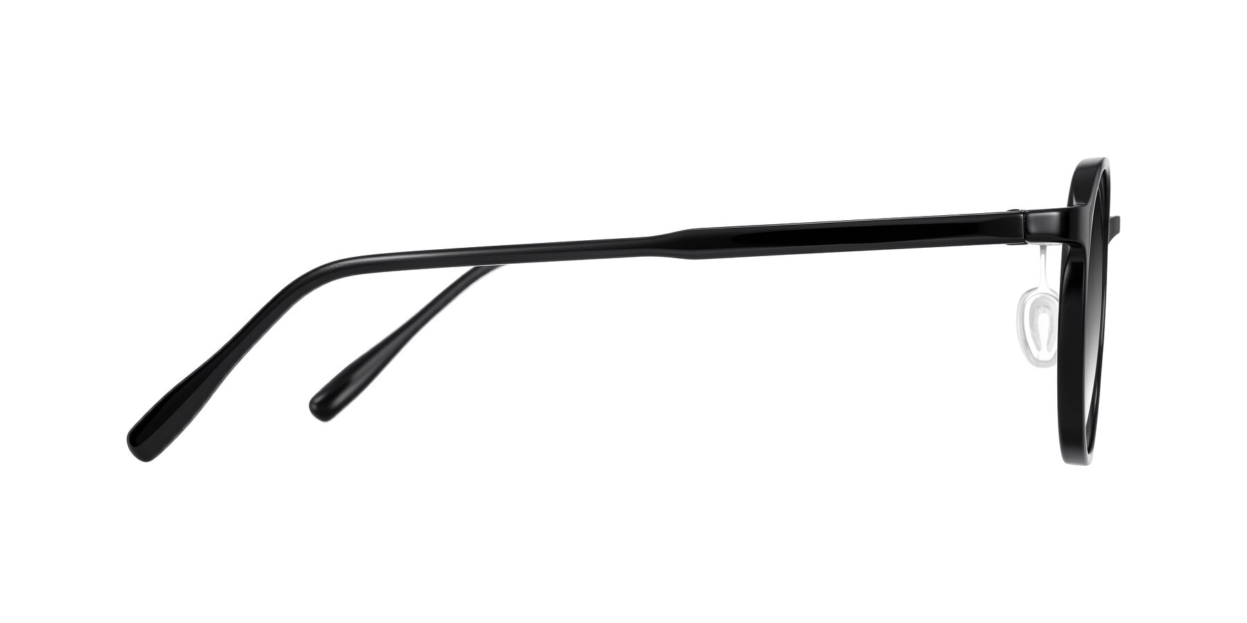 Side of Durrell in Black with Gray Gradient Lenses