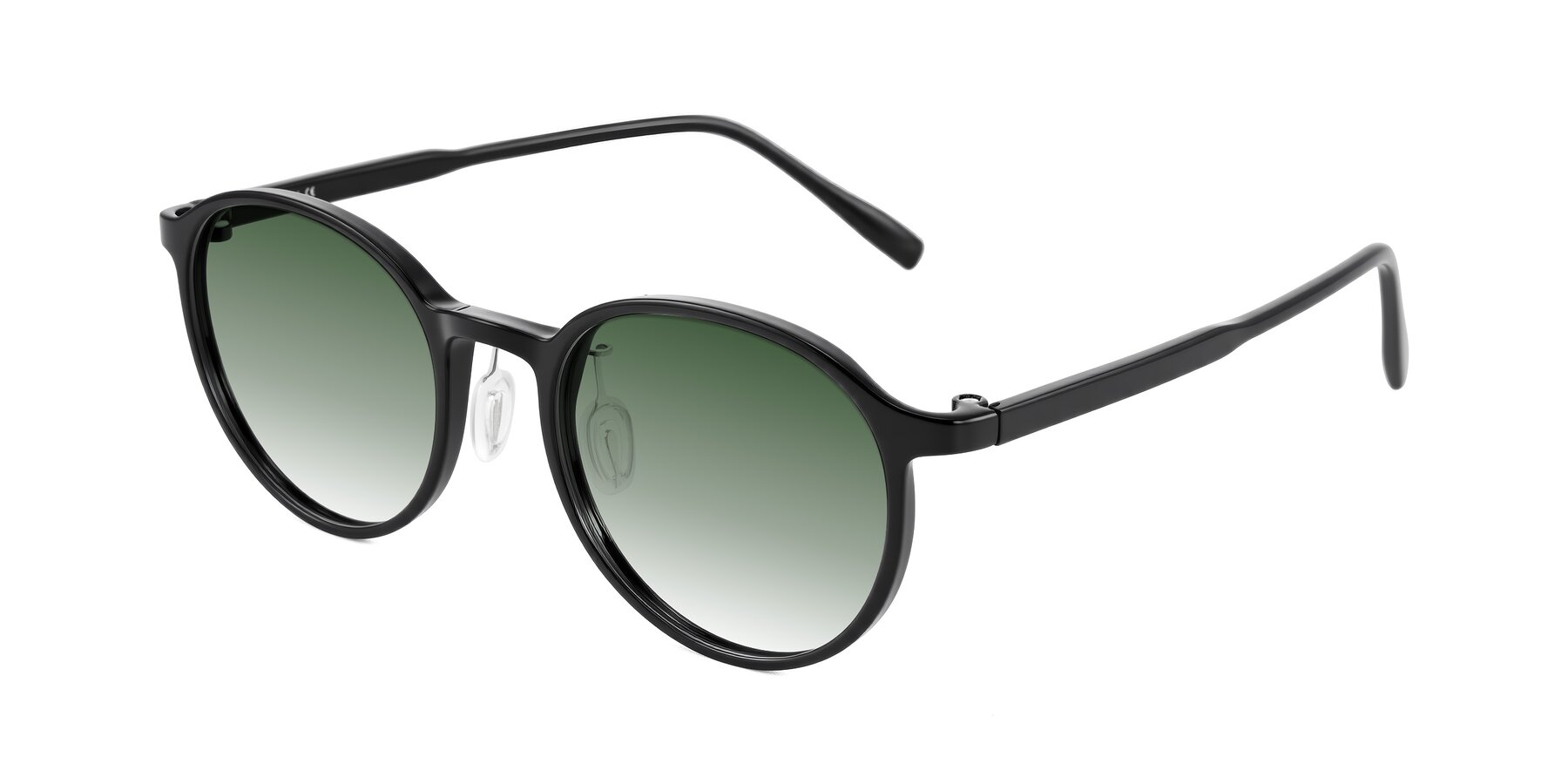 Angle of Durrell in Black with Green Gradient Lenses