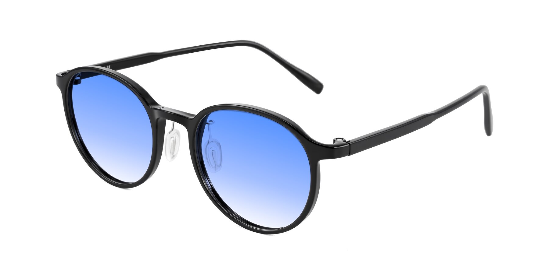 Angle of Durrell in Black with Blue Gradient Lenses