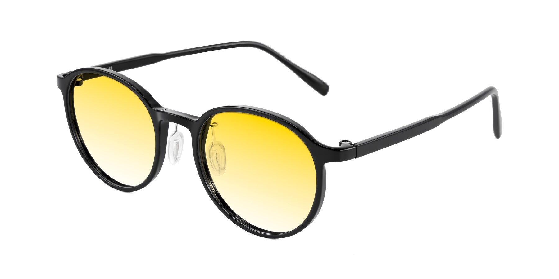 Angle of Durrell in Black with Yellow Gradient Lenses