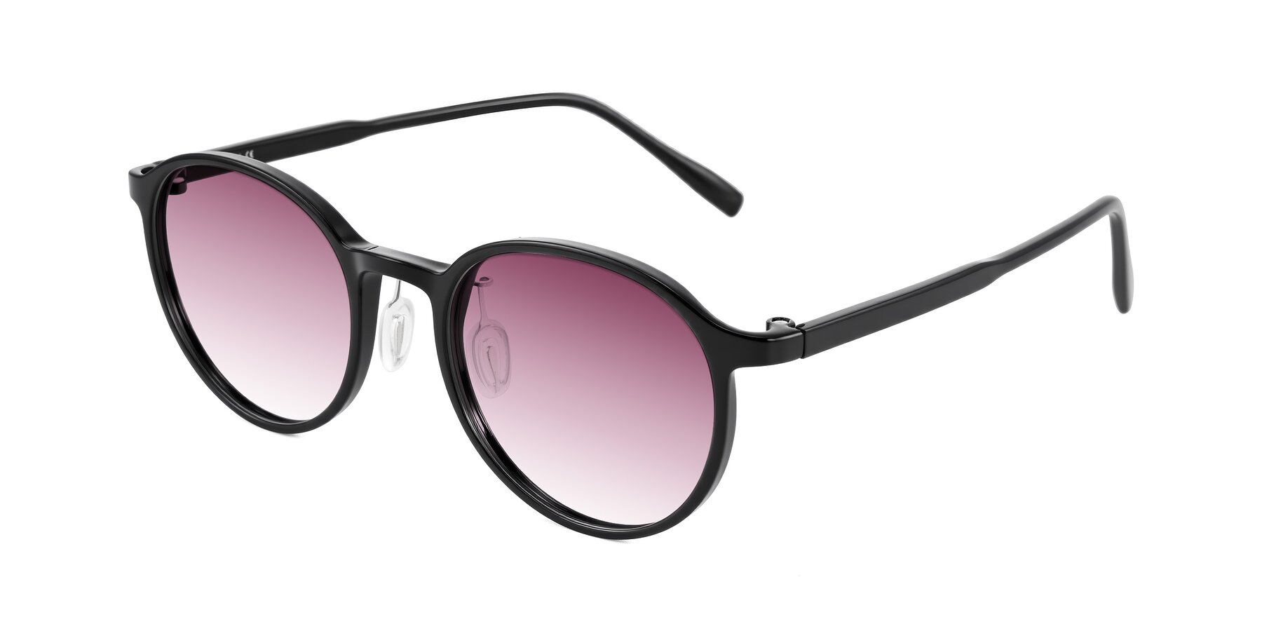 Angle of Durrell in Black with Wine Gradient Lenses