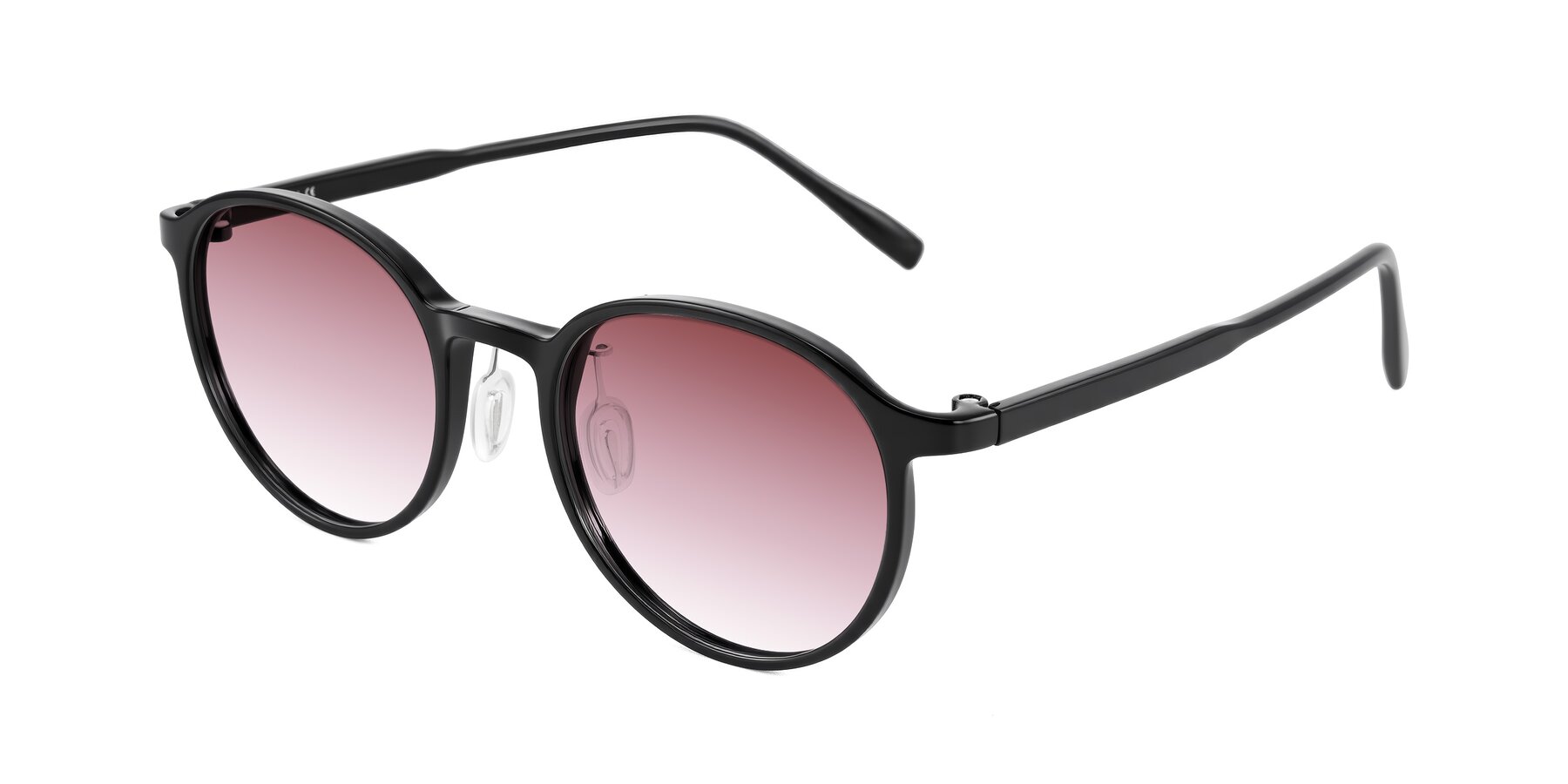 Angle of Durrell in Black with Garnet Gradient Lenses
