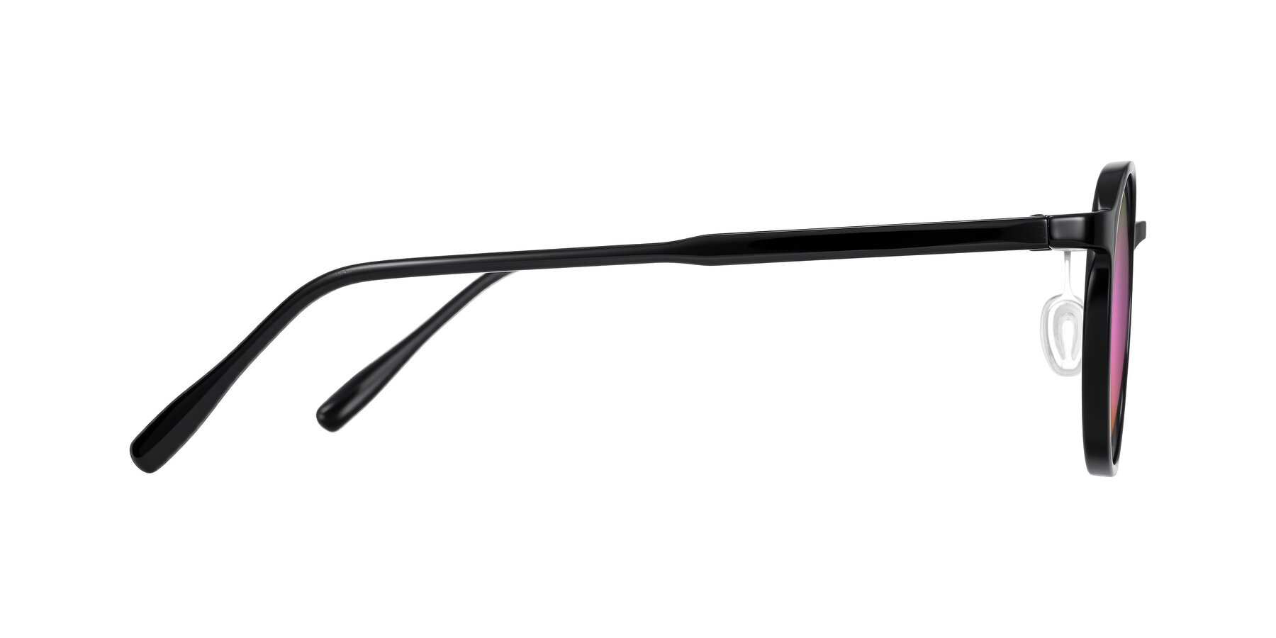 Side of Durrell in Black with Pink Mirrored Lenses