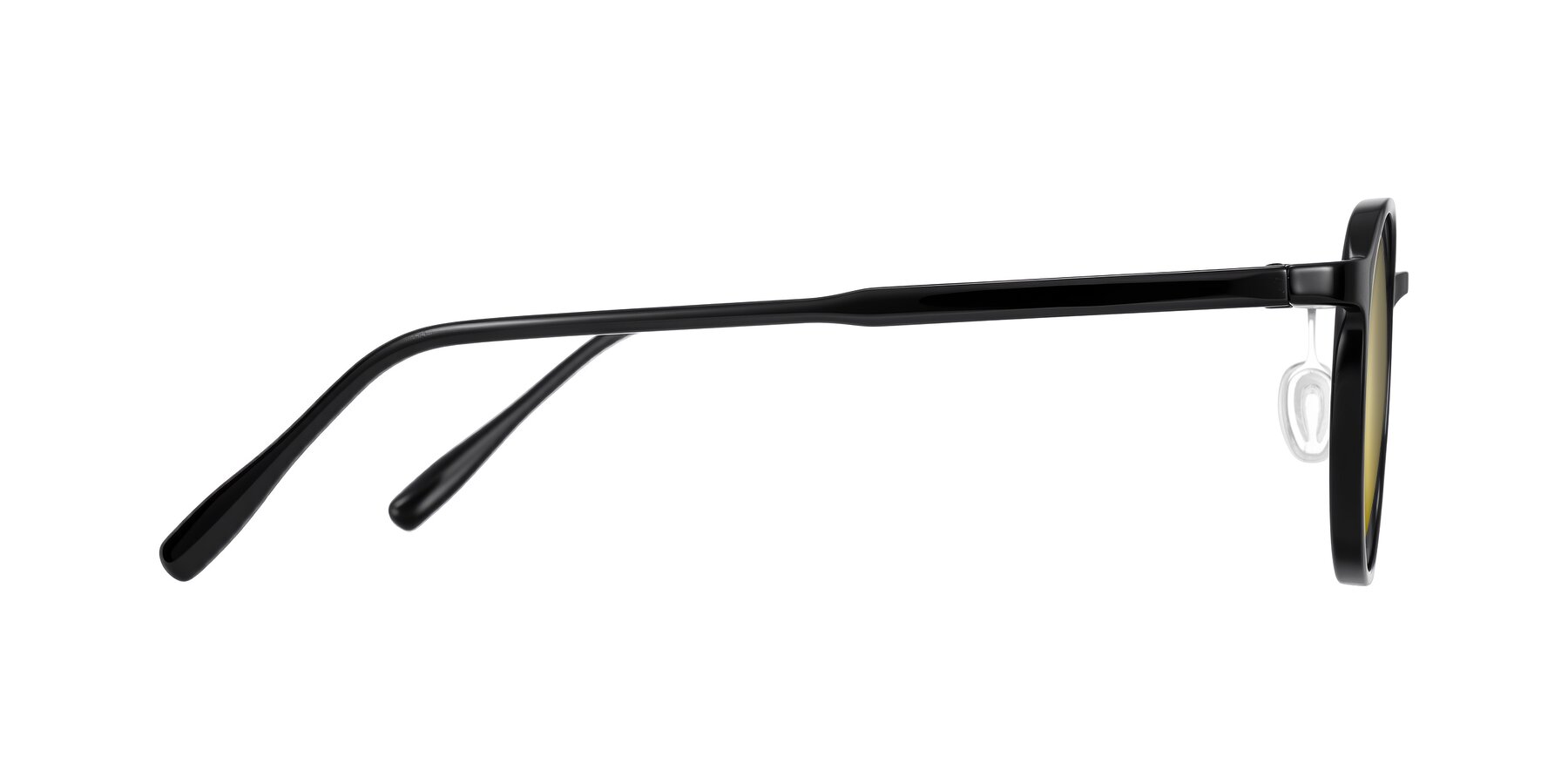 Side of Durrell in Black with Gold Mirrored Lenses