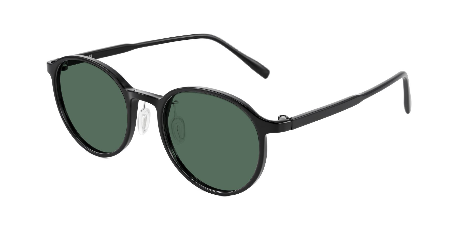 Angle of Durrell in Black with Green Polarized Lenses