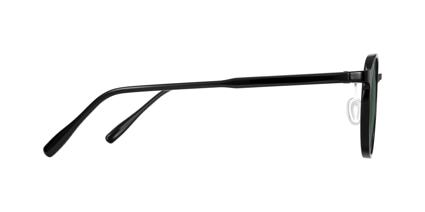 Side of Durrell in Black with Green Polarized Lenses