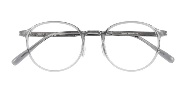Front of Durrell in Translucent Smoky Blue