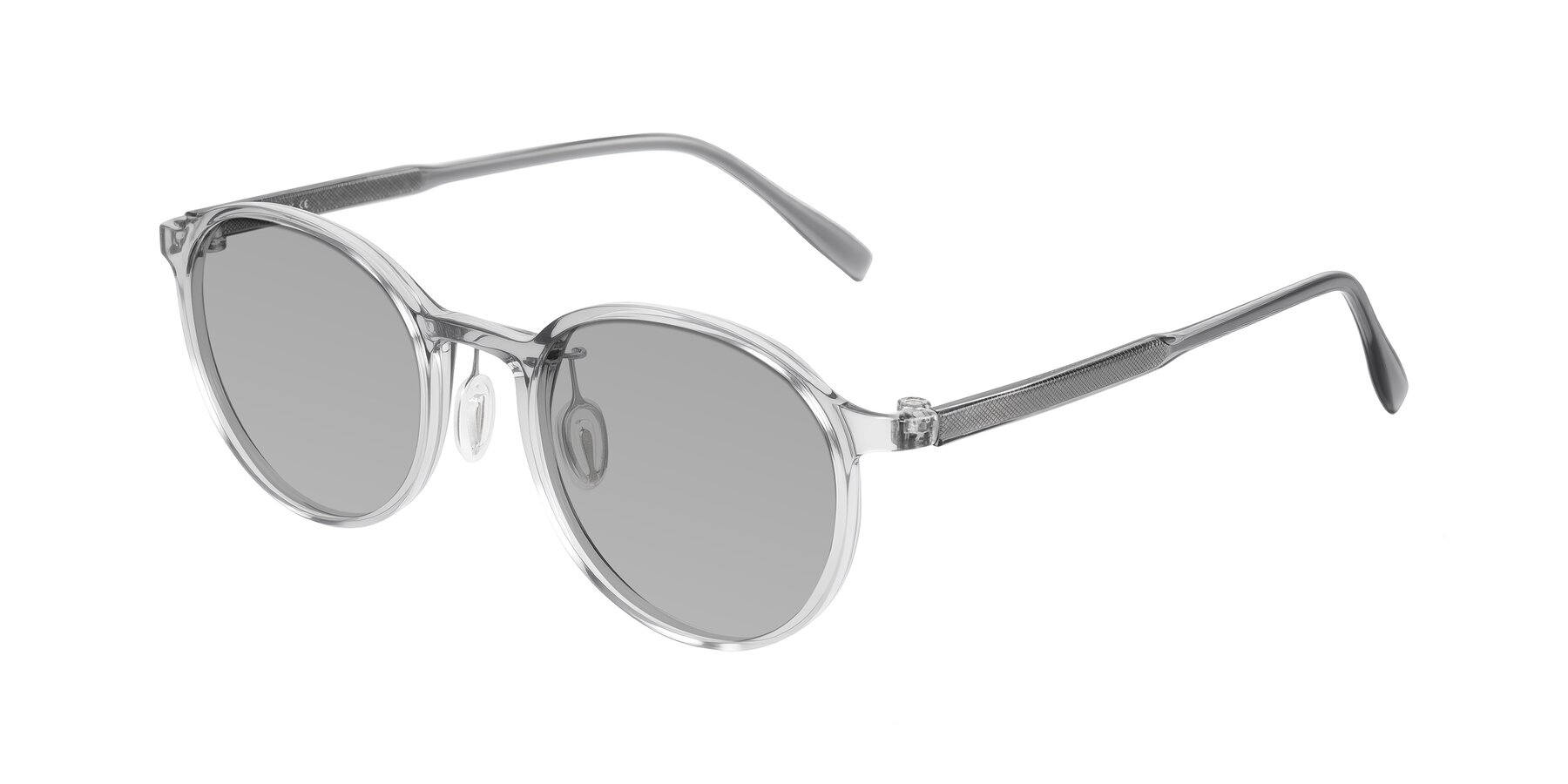 Angle of Durrell in Translucent Smoky Blue with Light Gray Tinted Lenses
