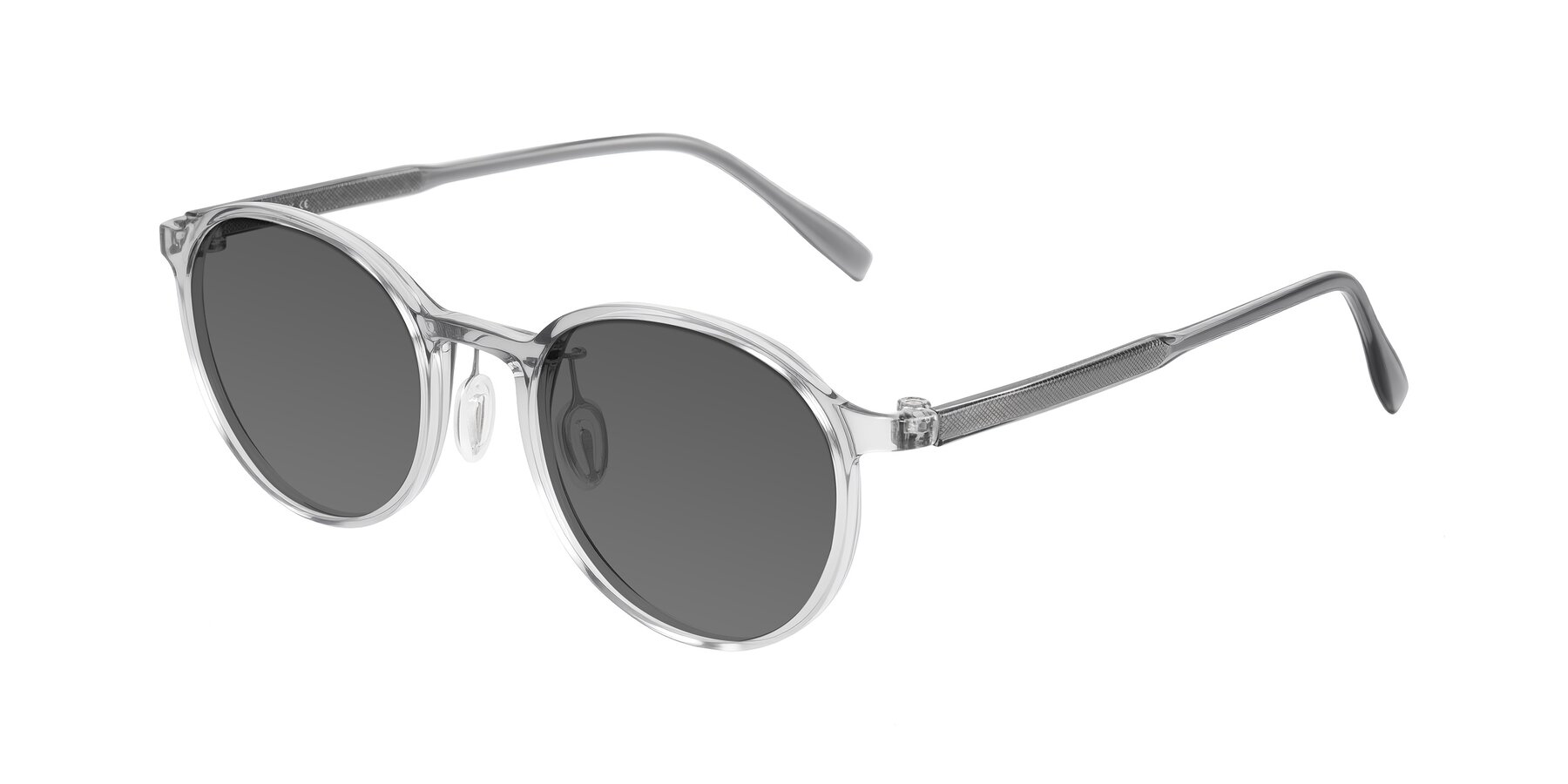 Angle of Durrell in Translucent Smoky Blue with Medium Gray Tinted Lenses