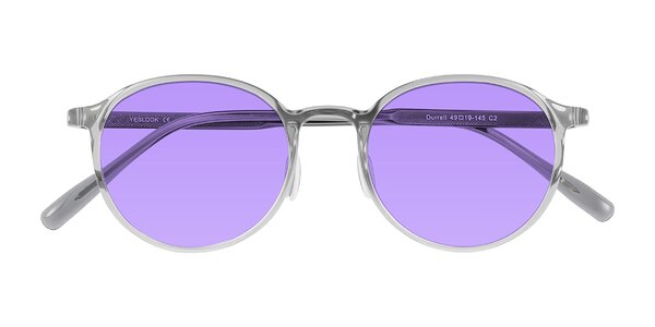 Front of Durrell in Translucent Smoky Blue