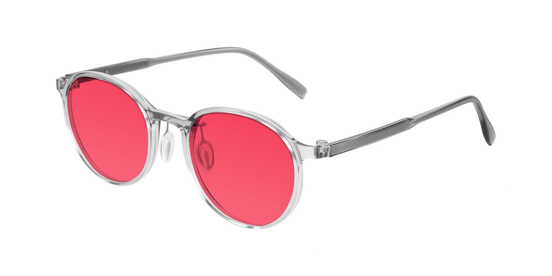 Angle of Durrell in Translucent Smoky Blue with Red Tinted Lenses